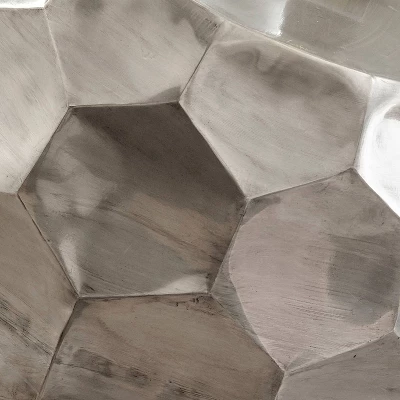 Stomp Round End Table Nickel Finish - Steve Silver 4 Stomp Round End Table Nickel Finish - Steve Silver - Image 2