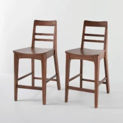2pk Wood Ladder Back Counter Stool - Hearth & Hand™ With Magnolia 19 2pk Wood Ladder Back Counter Stool - Hearth & Hand™ With Magnolia -Famous Furniture Store GUEST ee6c4703 9f16 41d1 a9aa 86444f5abf5f