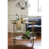 Oval 2-Tier Bar Cart On Casters - Gold (34-1/2"Lx30"H) -Famous Furniture Store GUEST eefb1e3d e105 42ca 932b 0f32a06c37d7