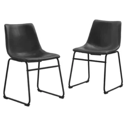 Set Of 2 Laslo Modern Upholstered Faux Leather Dining Chairs - Saracina Home -Famous Furniture Store GUEST f09ca4a2 22b8 4c1e 90a5 214c5268ba1a