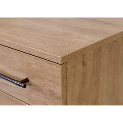 Abbott Contemporary 3 Drawer Wood Laminate File Cabinet Light Brown - Martin Furniture 6 Abbott Contemporary 3 Drawer Wood Laminate File Cabinet Light Brown - Martin Furniture - Image 4