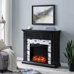 Dalmen Marble Fireplace Black - Aiden Lane -Famous Furniture Store GUEST f17170d0 2853 41fa 999c 326334003e27