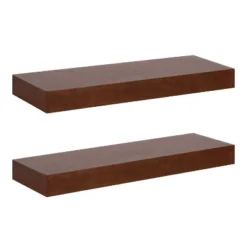 2pc 24" Havlock Wood Shelf Set - Kate & Laurel All Things Decor -Famous Furniture Store GUEST f187d120 ca58 43da a276 939272884cf2