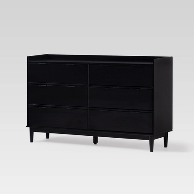 Mid-Century Modern Solid Wood 6 Drawer Double Dresser - Saracina Home 10 Mid-Century Modern Solid Wood 6 Drawer Double Dresser - Saracina Home - Image 8