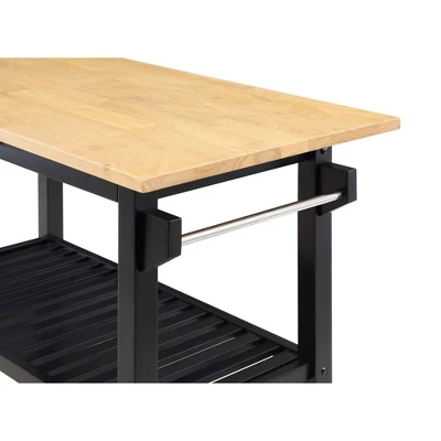 Designs2Go 3 Tier Butcher Block Kitchen Prep Island With Drawer - Breighton Home 9 Designs2Go 3 Tier Butcher Block Kitchen Prep Island With Drawer - Breighton Home - Image 7