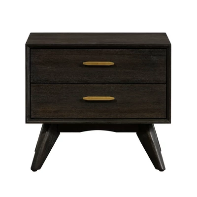 2 Drawer Baly Mid-Century Modern Nightstand - Armen Living 3 2 Drawer Baly Mid-Century Modern Nightstand - Armen Living