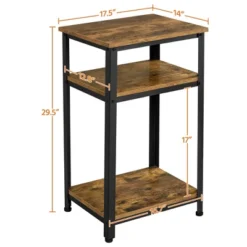 Yaheetech Tall End Table Accent Table, 30 In Industrial Side Table With Strong Wooden Shelves -Famous Furniture Store GUEST f2c0eb99 1bc6 479f 8b61 f00b46ee72fe