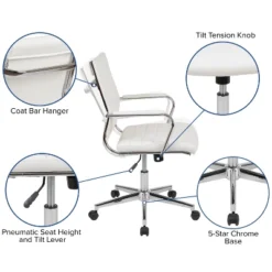 Merrick Lane High Back Home Office Chair With Pneumatic Seat Height Adjustment And 360° Swivel -Famous Furniture Store GUEST f33052fc f85b 4dca 83dd 82099c8de6d7