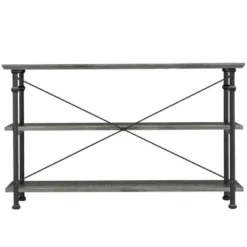 Ronay Rustic Industrial Console Table - Inspire Q® -Famous Furniture Store GUEST f3a702c2 9931 4613 9e5e 209d446f3052