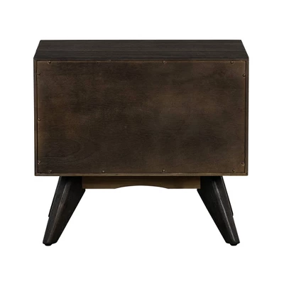 2 Drawer Baly Mid-Century Modern Nightstand - Armen Living 4 2 Drawer Baly Mid-Century Modern Nightstand - Armen Living - Image 2