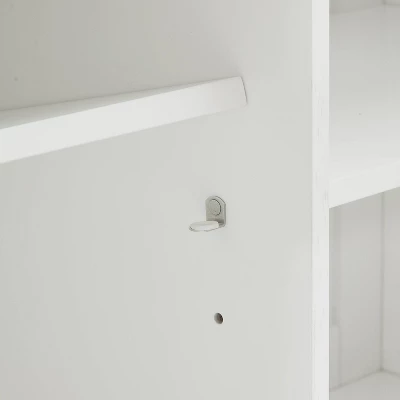 Clifton Kitchen Island With Camille Stools Distressed White/Black - Crosley 18 Clifton Kitchen Island With Camille Stools Distressed White/Black - Crosley - Image 16