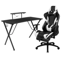 Flash Furniture Gaming Desk And Footrest Reclining Gaming Chair Set With Cup Holder, Headphone Hook, And Monitor/Smartphone Stand -Famous Furniture Store GUEST f49a3922 8a3e 4b16 9cb8 60293e160b7c 1