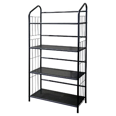 Metal Book Shelf Black - Ore International 6 Metal Book Shelf Black - Ore International - Image 4