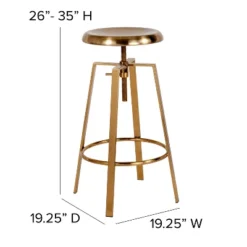 Flash Furniture Toledo Industrial Style Barstool With Swivel Lift Adjustable Height Seat -Famous Furniture Store GUEST f53d317b 69dc 4304 b517 046b4ba7c87b