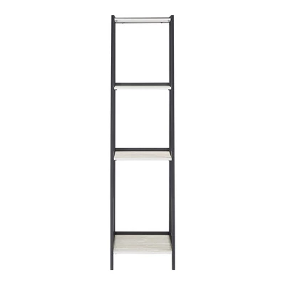 3pc Neveah Marble Ladder Desk And Bookcase Set Matte Black - Inspire Q 13 3pc Neveah Marble Ladder Desk And Bookcase Set Matte Black - Inspire Q - Image 11