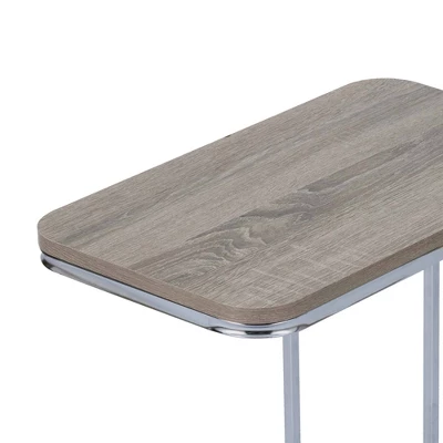 20" Cora Wood Grain Finish And Metal Base C-Table Brown - Teamson Home 7 20" Cora Wood Grain Finish And Metal Base C-Table Brown - Teamson Home - Image 5