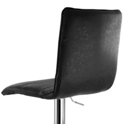 Elama 2 Piece Vintage Faux Leather Adjustable Bar Stool In Black With Chrome Base -Famous Furniture Store GUEST f6af4a97 6a35 42c2 89d3 dbcc69295233