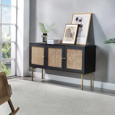 Tknow 54"Wide Storage Sideboard Cabinet With Metal Legs | KARAT HOME 13 Tknow 54"Wide Storage Sideboard Cabinet With Metal Legs | KARAT HOME - Image 11