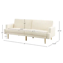 Lanna 76"Wide Vegan Leather Modern Style Convertible Futon Sofa Bed For Living Room Guest Bedroom | ARTFUL LIVING DESIGN 22 Lanna 76"Wide Vegan Leather Modern Style Convertible Futon Sofa Bed For Living Room Guest Bedroom | ARTFUL LIVING DESIGN -Famous Furniture Store GUEST f825eb1e 1572 433c 8583 0527f745eeaf