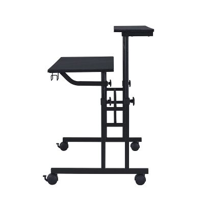 Rolling Writing Desk With Height Adjustable Desktop And Moveable Shelf - Techni Mobili 5 Rolling Writing Desk With Height Adjustable Desktop And Moveable Shelf - Techni Mobili - Image 3