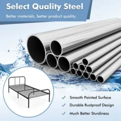 Costway Twin Size Metal Bed Frame Heavy Duty Mattress Foundation Under Bed Storage 18 Costway Twin Size Metal Bed Frame Heavy Duty Mattress Foundation Under Bed Storage -Famous Furniture Store GUEST f9c2b21c 4f5f 43ba 8082 c6596bca4550