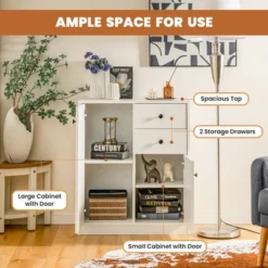 Costway Kitchen Storage Cabinet 2 Drawer Sideboard Floor Cupboard With Adjustable Shelves 14 Costway Kitchen Storage Cabinet 2 Drawer Sideboard Floor Cupboard With Adjustable Shelves -Famous Furniture Store GUEST fa1574c0 96fa 4187 b73c 91b63308c821