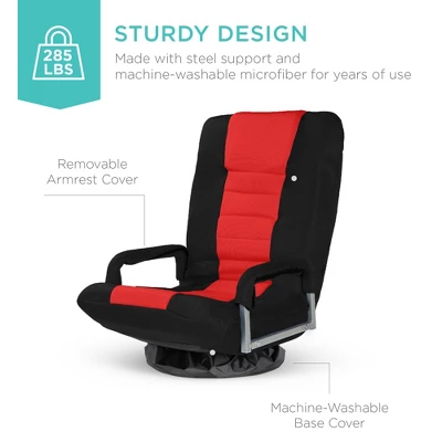 Best Choice Products 360-Degree Swivel Gaming Floor Chair W/ Armrest Handles, Foldable Adjustable Back 6 Best Choice Products 360-Degree Swivel Gaming Floor Chair W/ Armrest Handles, Foldable Adjustable Back - Image 4