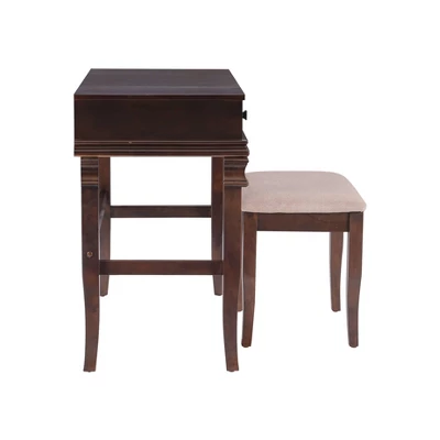 Home Angela Vanity Set Walnut - Linon 7 Home Angela Vanity Set Walnut - Linon - Image 5