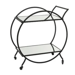 Contemporary Glam Metal Bar Cart - Olivia & May -Famous Furniture Store GUEST fb40fd9e 7546 46ad 9291 842fc8450dc4