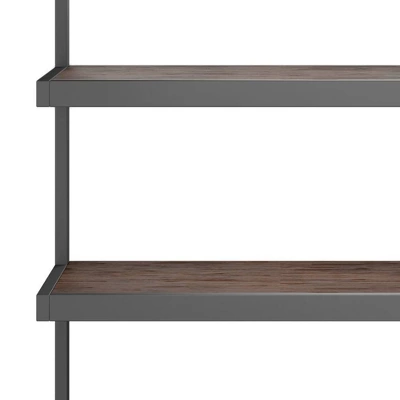 66" Cecilia Bookcase Distressed Charcoal Brown - WyndenHall 8 66" Cecilia Bookcase Distressed Charcoal Brown - WyndenHall - Image 6
