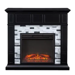 Dalmen Marble Fireplace Black - Aiden Lane -Famous Furniture Store GUEST fbeedfde ba2e 49d2 a98b cd3db3fcf3a7