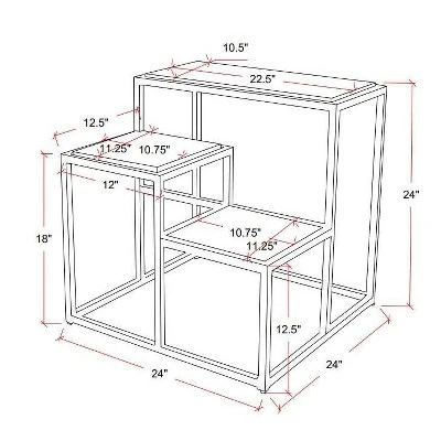 Camber 3 Tiered Plant Stand Side Table Gold - Powell Company 10 Camber 3 Tiered Plant Stand Side Table Gold - Powell Company - Image 8