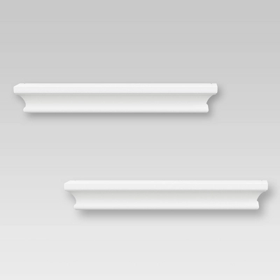 2pc Traditional Wall Shelf Set White - Threshold™ 4 2pc Traditional Wall Shelf Set White - Threshold™ - Image 2