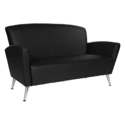Loveseat With Chrome Legs Dillon Bonded Leather - OSP Home Furnishings -Famous Furniture Store GUEST fcb1f0d6 a545 4a40 88e5 a70655fe76f0
