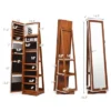 Costway 360degree Rotatable Jewelry Cabinet 2-in-1 Lockable Mirrored Organizer -Famous Furniture Store GUEST fd982274 c00f 44ac 9008 51b2152b761b