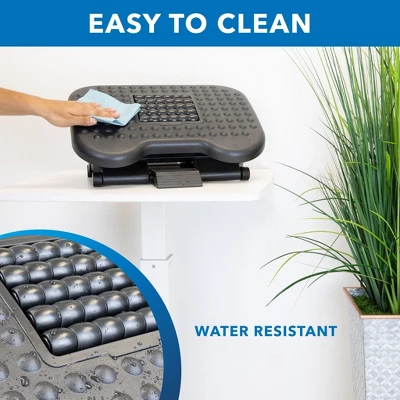 Mount-It! Under Desk Office Footrest With 3-Level Height Adjustment And Rolling Massaging Surface | 17 X 13 Inches 6 Mount-It! Under Desk Office Footrest With 3-Level Height Adjustment And Rolling Massaging Surface | 17 X 13 Inches - Image 4