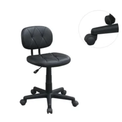 Simple Relax Low-Back Adjustable Office Chair With PU Leather, Black -Famous Furniture Store GUEST fe067e99 30ed 48c6 8518 3888b07ba4bd