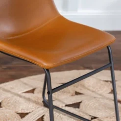 Set Of 2 Laslo Modern Upholstered Faux Leather Dining Chairs - Saracina Home -Famous Furniture Store GUEST fe245bc2 14e4 4821 9570 ac728abc73e4