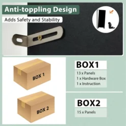 Costway 3-Door 71'' Kitchen Buffet Pantry Storage Cabinet W/Hutch Adjustable Shelf Black -Famous Furniture Store GUEST fe43b763 0e53 4230 885f e3970bb460c7