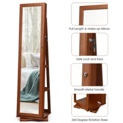 Costway 360degree Rotatable Jewelry Cabinet 2-in-1 Lockable Mirrored Organizer 22 Costway 360degree Rotatable Jewelry Cabinet 2-in-1 Lockable Mirrored Organizer -Famous Furniture Store GUEST feca5b68 7cd4 4989 9fe4 79224ed5e409