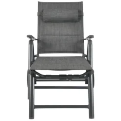 Costway Patio Reclining Chaise Lounge Padded Chair Aluminum Adjust Neck Pillow -Famous Furniture Store GUEST ff08ef3d c674 4af4 8da4 bd46edba422b