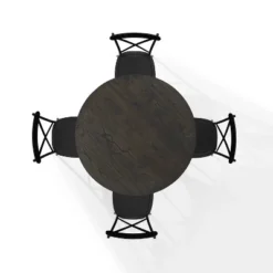 5pc Hayden Round Dining Set With Camille Chairs Matte Black/Slate - Crosley 17 5pc Hayden Round Dining Set With Camille Chairs Matte Black/Slate - Crosley -Famous Furniture Store GUEST ff1aa73f 130d 49ef bb2e e2203dd42761